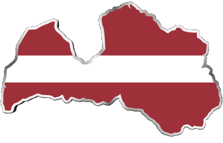 Map Latvia Europe Flags 