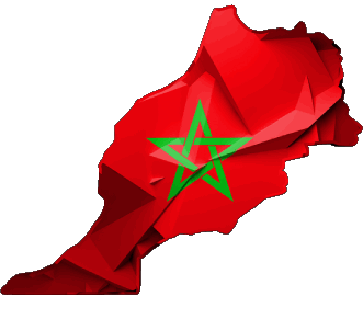 Carta Geografica Marocco Africa Bandiere 