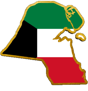 Map Kuwait Asia Flags 