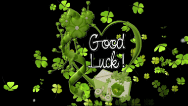001 Animierter Hintergrund Good Luck Englisch Nachrichten 