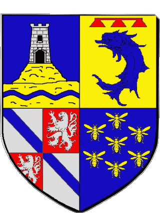 Blasone-Blasone LAMOTTE BEUVRON 41 Dipartimenti - Città Francia Bandiere 