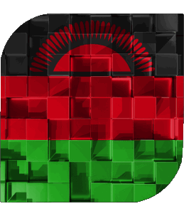 Plaza Malawi África Banderas 