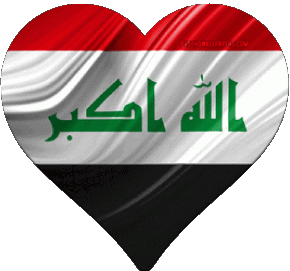 Cuore Iraq Asia Bandiere 