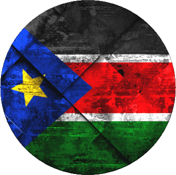 Rond Südsudan Afrika Fahnen 