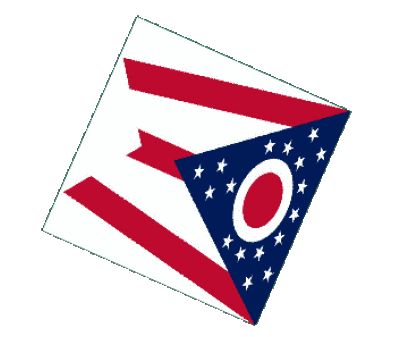 Kugel - Würfel Ohio U.S.A - States Amerika Fahnen 