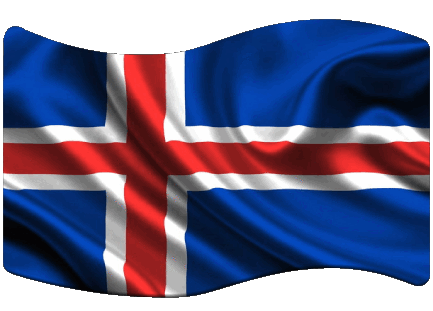 Rectángulo Islandia Europa Banderas 