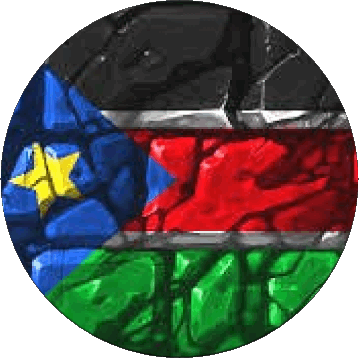 Rond South Sudan Africa Flags 