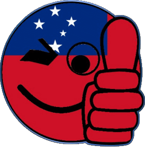 Smiley - OK Samoa Oceania Flags 