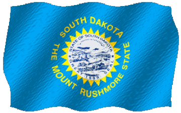 Ondulación Dakota del Sur U.S.A - Estados América Banderas 