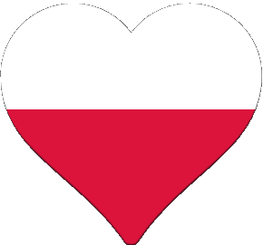 Herz Polen Europa Fahnen 