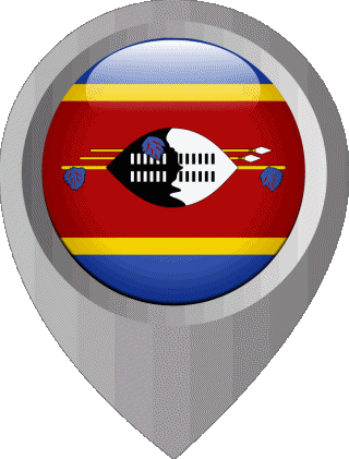 Perno di posizione Eswatini Africa Bandiere 