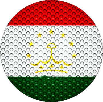 Rond Tadjikistan Asie Drapeaux 