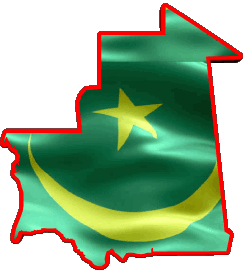 Carte Mauritanie Afrique Drapeaux 