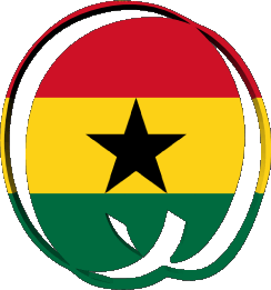 Verschiedene Ghana Afrika Fahnen 