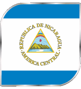Carré Nicaragua Amériques Drapeaux 