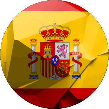 Tondo Spagna Europa Bandiere 