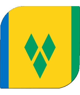 Carré Saint Vincent et les Grenadines Amériques Drapeaux 