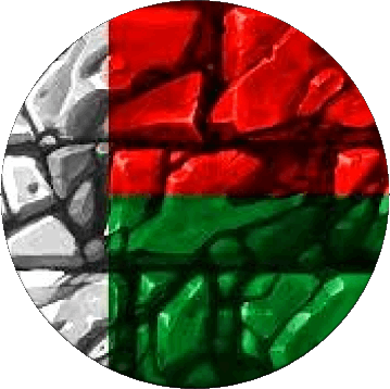 Runde Madagaskar Afrika Fahnen 