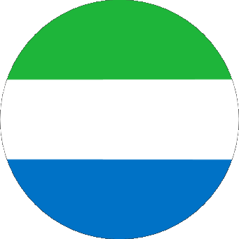 Round Sierra Leone Africa Flags 