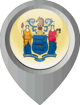 Epingle de Localisation New Jersey U.S.A - Etats Amériques Drapeaux 