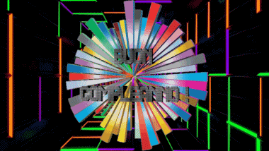 001 Animierter Hintergrund Astratto - Geometrico Buon Compleanno Italienisch Nachrichten 