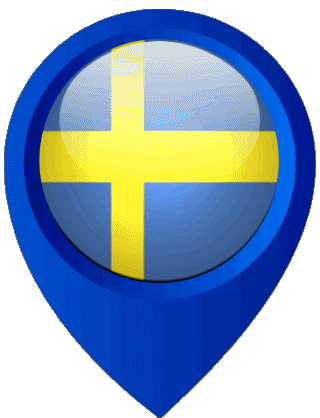 Epingle de Localisation Suède Europe Drapeaux 