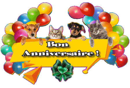 007 Animaux Bon Anniversaire Französisch Nachrichten 