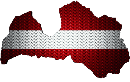 Karte Lettland Europa Fahnen 