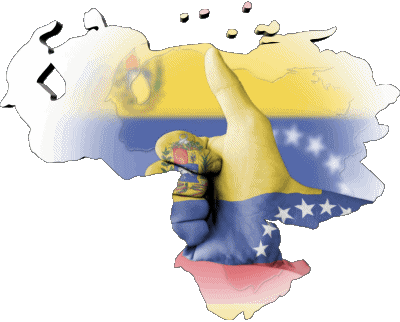 Map Venezuela America Flags 