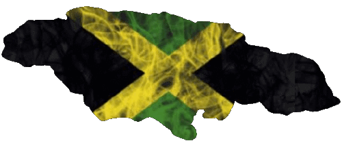 Map Jamaica America Flags 