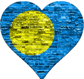 Cuore Palau Oceania Bandiere 