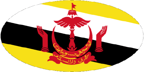 Various Brunei Asia Flags 