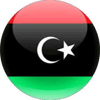 Round Libya Africa Flags 
