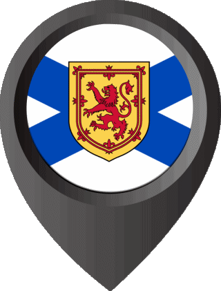 Standort-Pin Schottland Europa Fahnen 