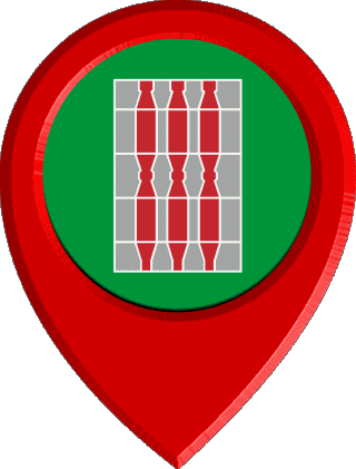 Standort-Pin Umbria Italien Europa Fahnen 