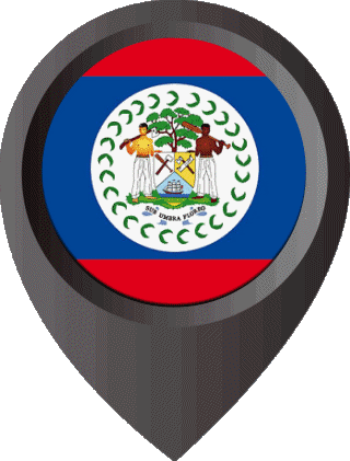 Epingle de Localisation Belize Amériques Drapeaux 