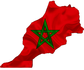 Carte Maroc Afrique Drapeaux 