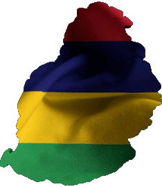 Carta Geografica Mauritius Africa Bandiere 