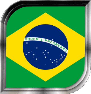 Square Brazil America Flags 