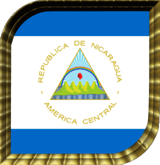 Carré Nicaragua Amériques Drapeaux 