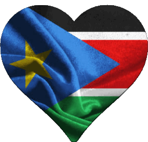 Coeur Soudan Sud Afrique Drapeaux 