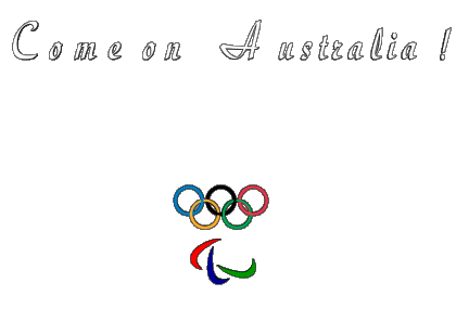 Olympic Games Come on Australia Inglese Messagi 