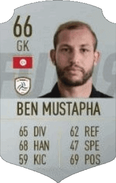Farouk Ben Mustapha Túnez F I F A - Jugadores  cartas Vídeo Juegos Multimedia 
