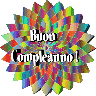 022 Transparenter Hintergrund Astratto - Geometrico Buon Compleanno Italienisch Nachrichten 
