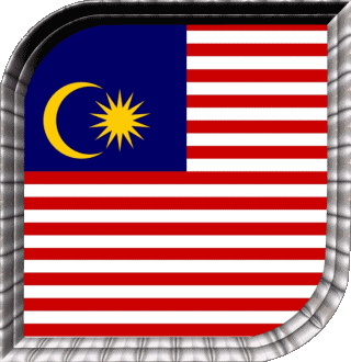 Square Malaysia Asia Flags 