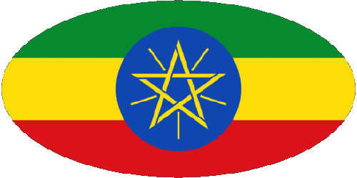 Ovale 01 Ethiopie Afrique Drapeaux 