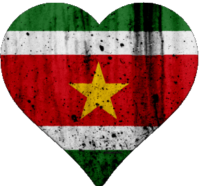 Cuore Suriname America Bandiere 