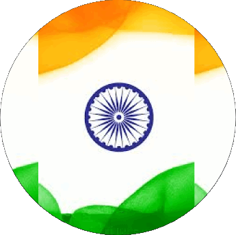 Tondo India Asia Bandiere 