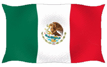 Welligkeit Mexiko Amerika Fahnen 