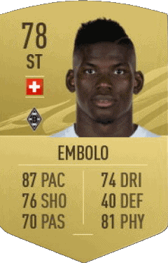 Breel Embolo Switzerland F I F A - Card Players Video Games Multi Media 